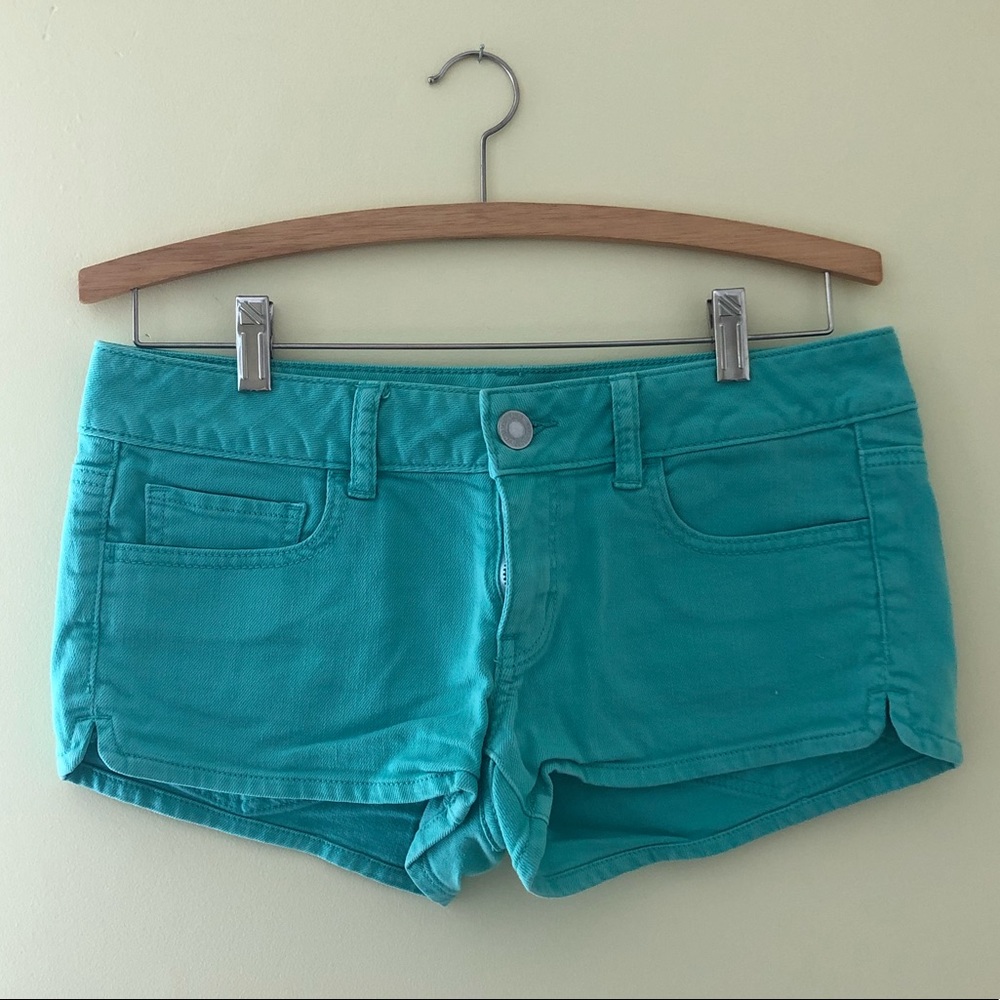 American Eagle Teal Jean Shorts